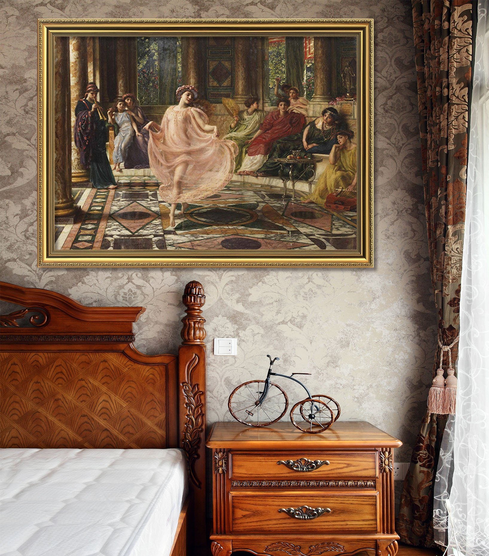 3D Woman Dancing 138 Fake Framed Print Painting Wallpaper AJ Creativity Home