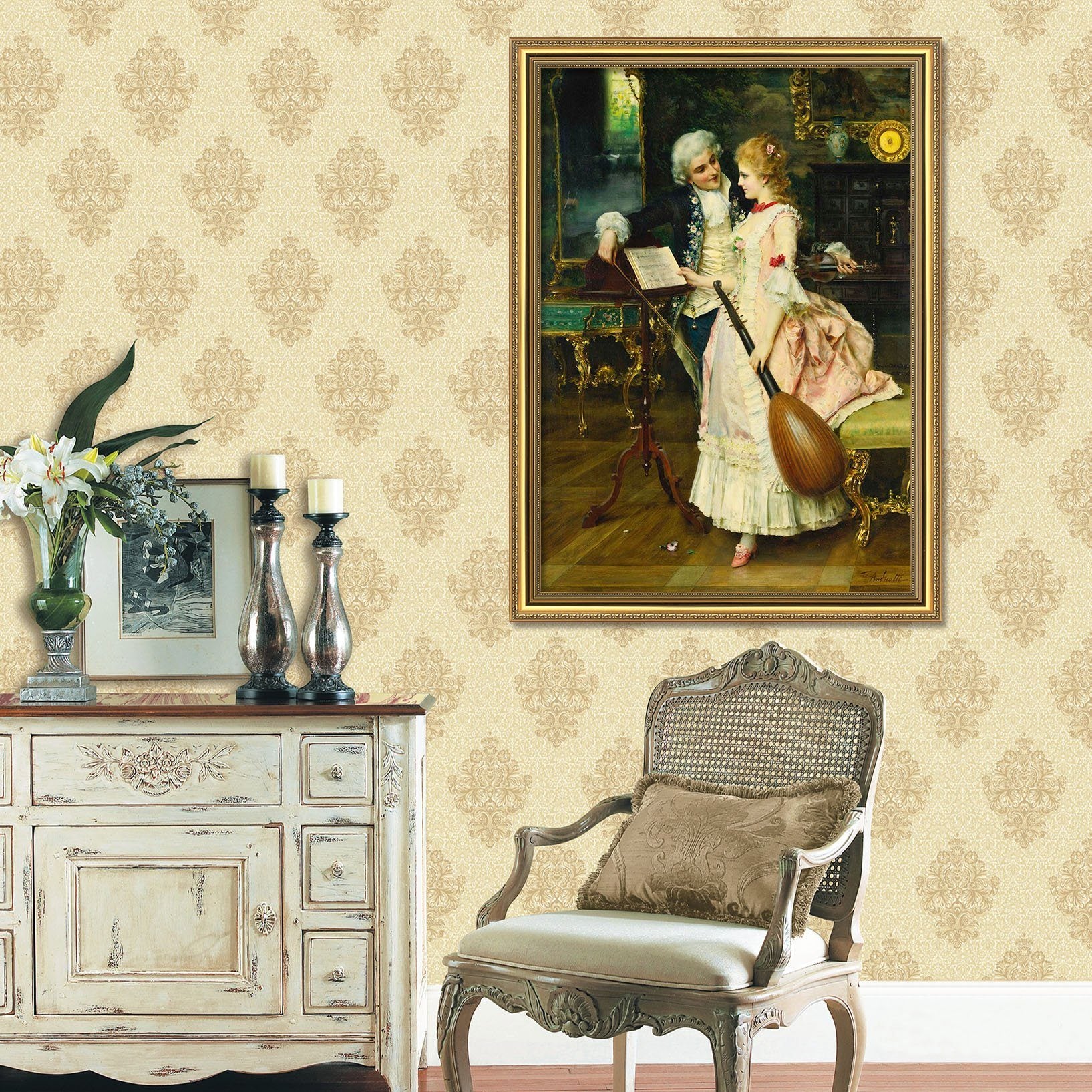 3D Intimate Lovers 145 Fake Framed Print Painting Wallpaper AJ Creativity Home