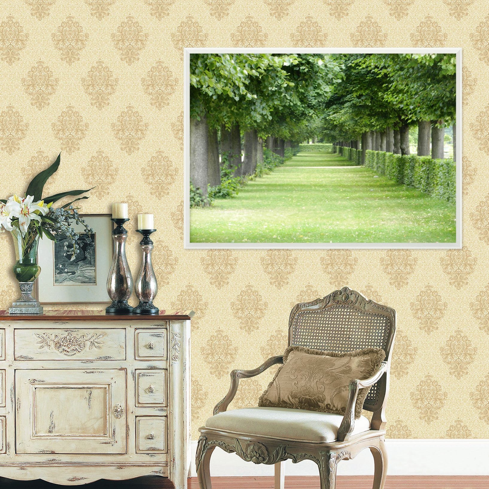 3D Quiet Trail 197 Fake Framed Print Painting Wallpaper AJ Creativity Home