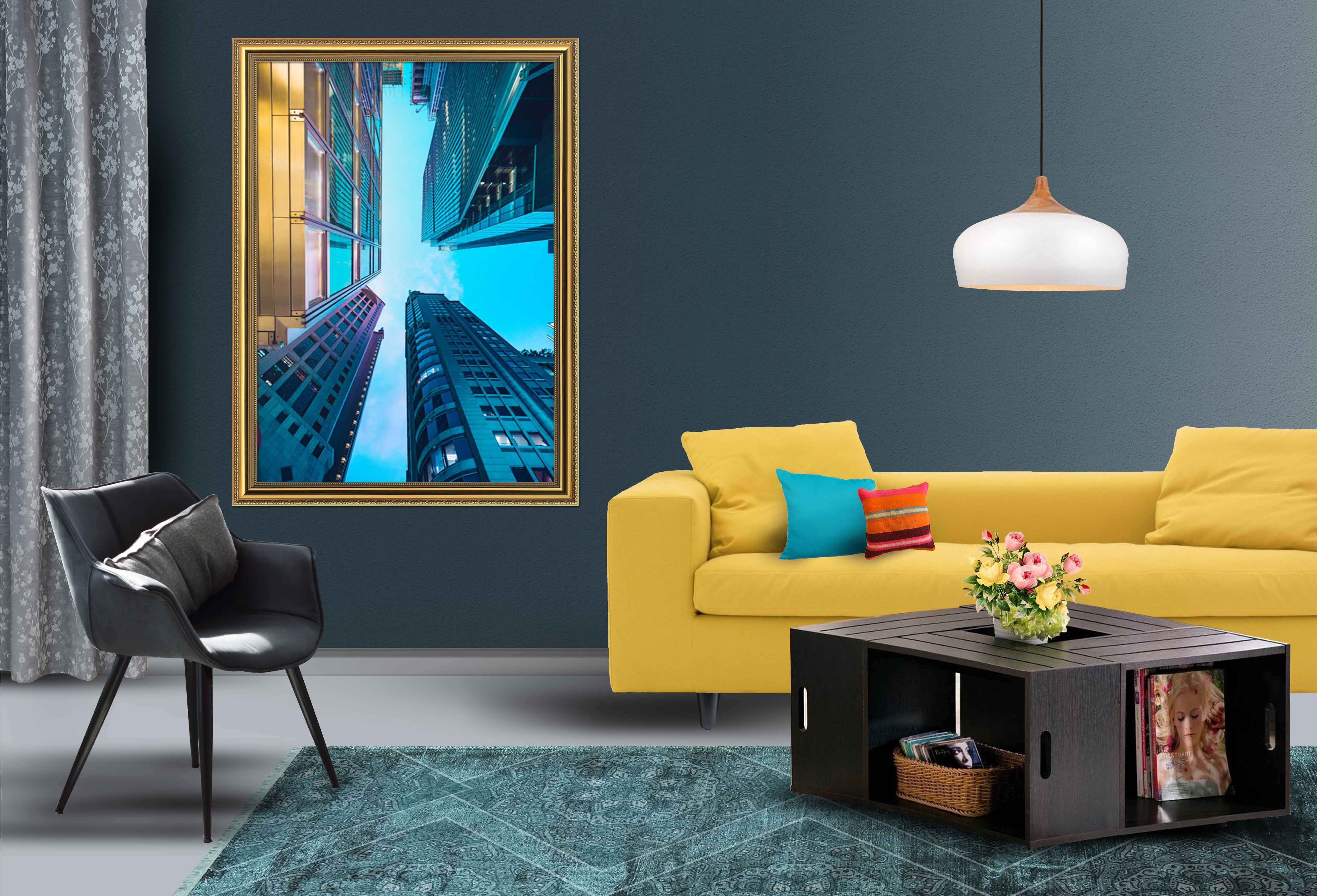3D Tall Building 014 Fake Framed Print Painting Wallpaper AJ Creativity Home