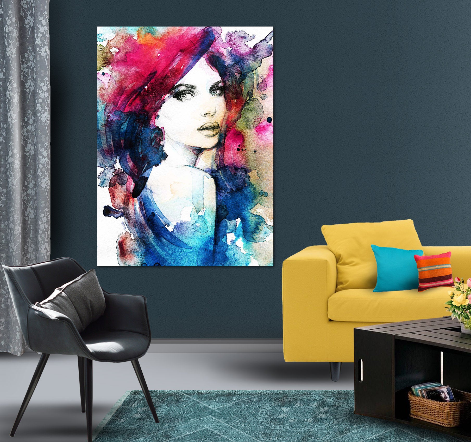 3D Redhead Mature Woman 1009 Wall Sticker