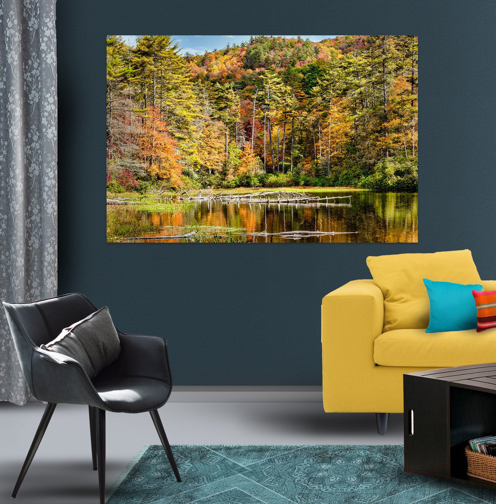 3D Mountain Trees 4047 Beth Sheridan Wall Sticker