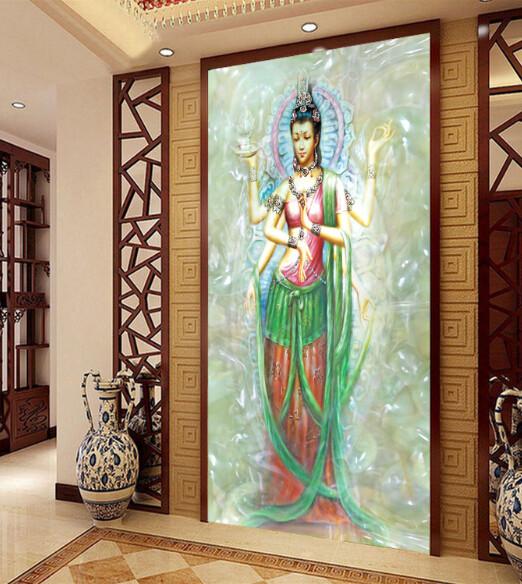 Jade bodhisattva Porch Wallpaper AJ Wallpaper 1
