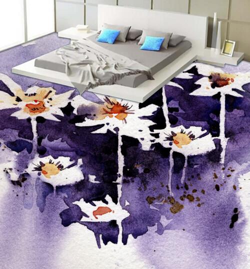 3D Beautiful Graffiti Floor Mural Wallpaper AJ Wallpaper 2