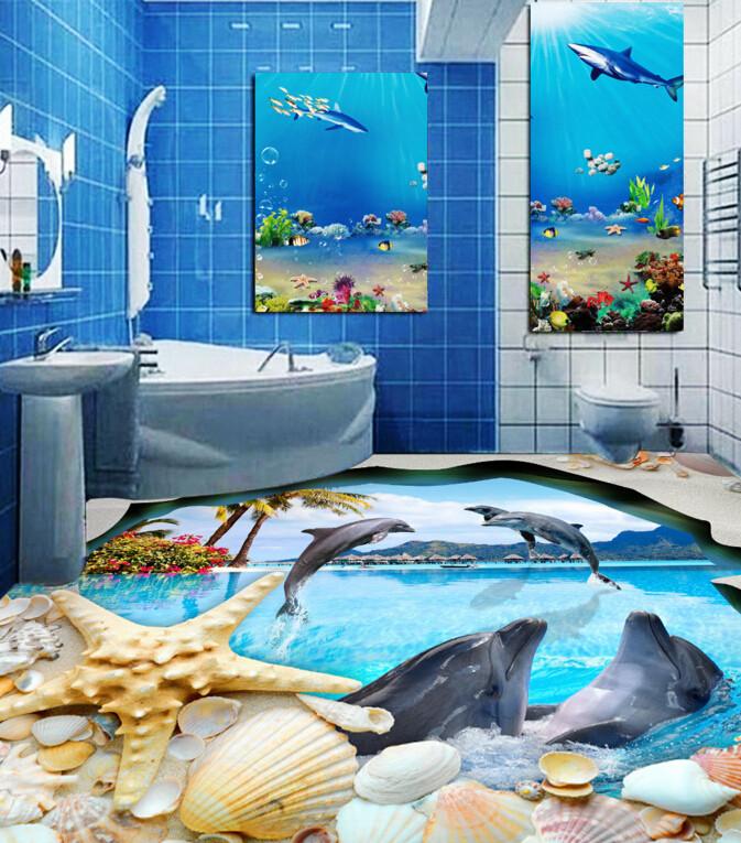 3D Bustling Ocean Floor Mural Wallpaper AJ Wallpaper 2