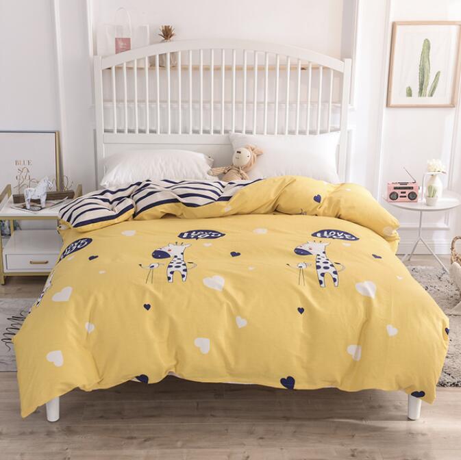 3D Yellow Bottom Giraffe 4105 Bed Pillowcases Quilt