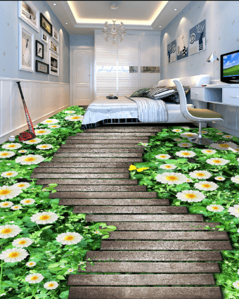 3D Beautiful Bridge 014 Floor Mural Wallpaper AJ Wallpaper 2