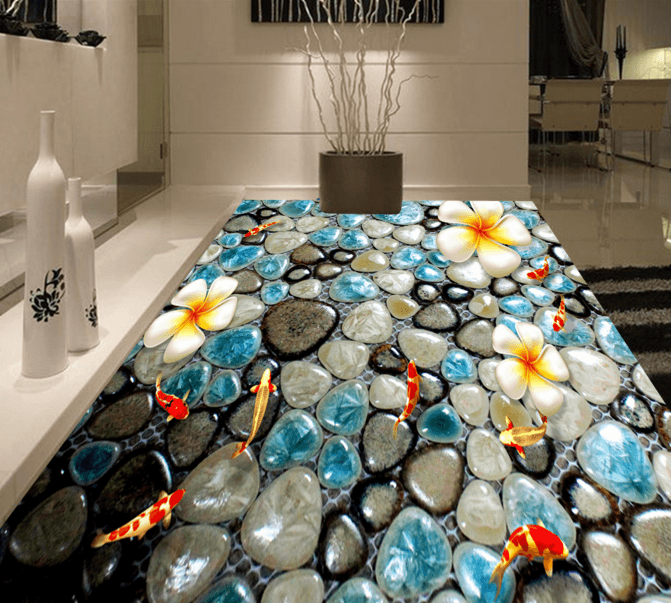 3D Colorful 044 Floor Mural Wallpaper AJ Wallpaper 2