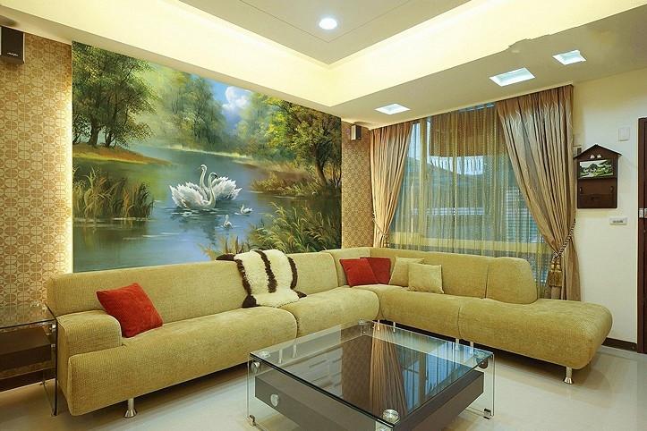 Swans River Painting Wallpaper AJ Wallpaper