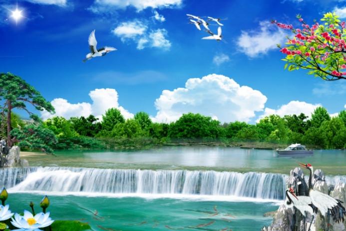 Wide Waterfall Wallpaper AJ Wallpaper