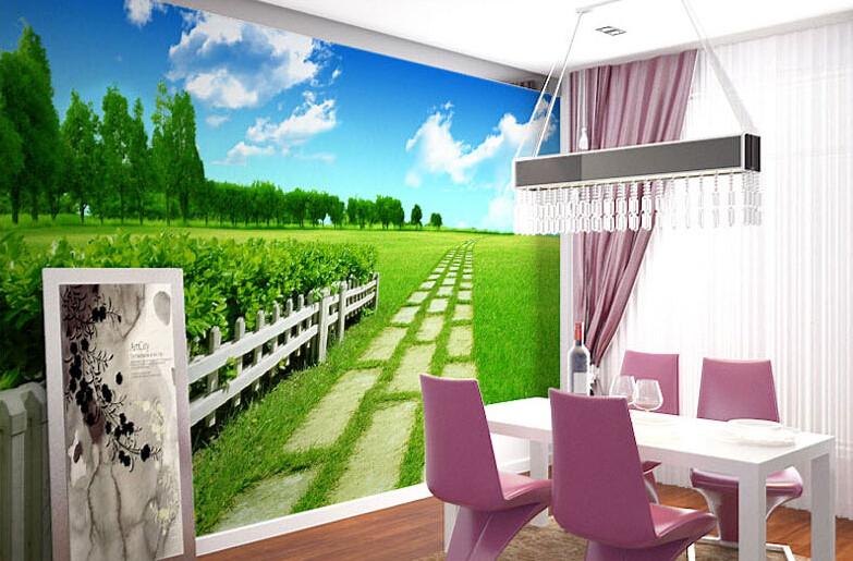 Grassland Stone Path Wallpaper AJ Wallpaper