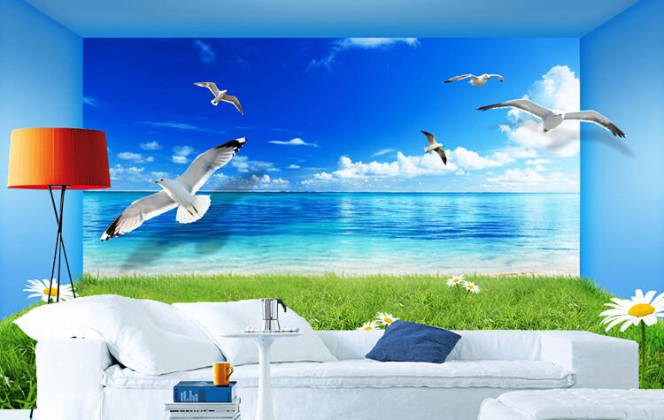 Flying Sea Gulls Wallpaper AJ Wallpaper