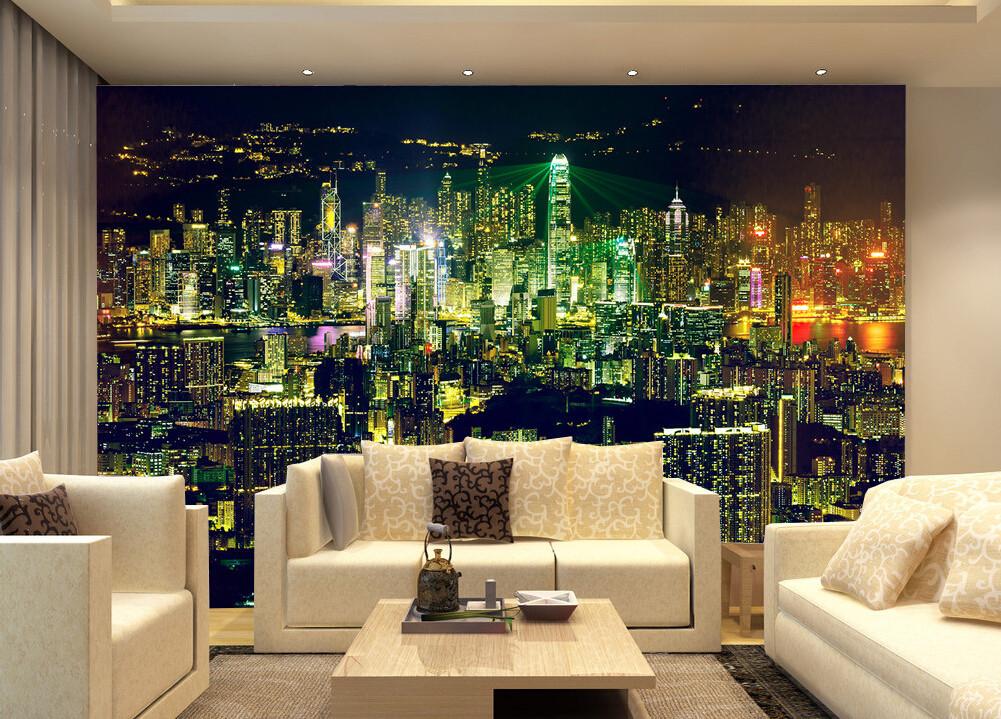 Bustling City Night Wallpaper AJ Wallpapers