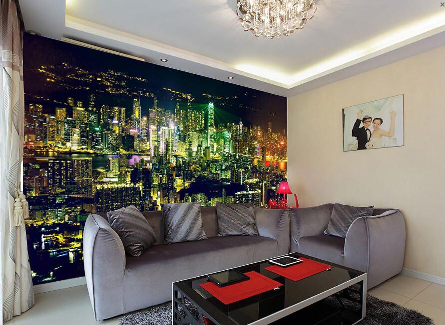 Bustling City Night Wallpaper AJ Wallpapers