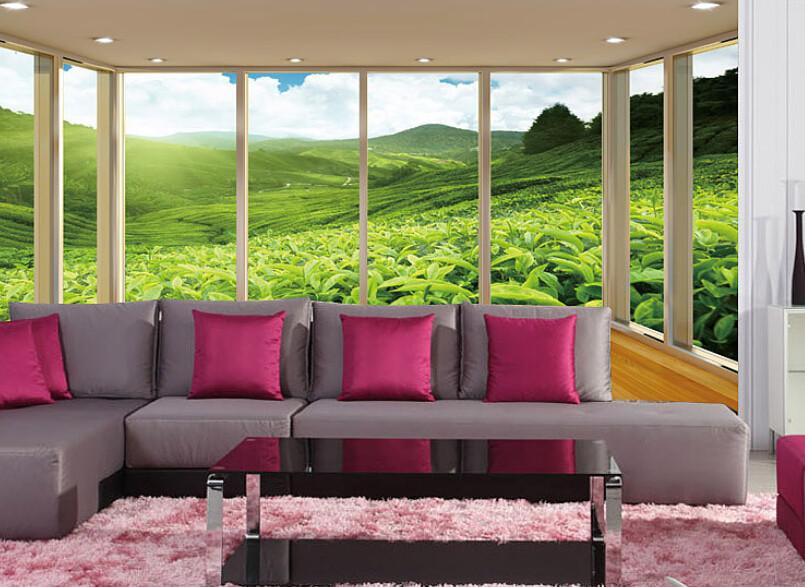 Green Tea Mountain Wallpaper AJ Wallpaper