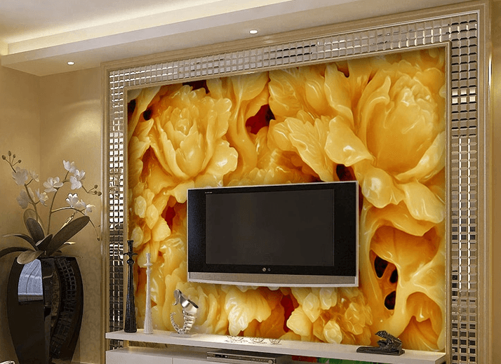 Jade Peonies Wallpaper AJ Wallpaper