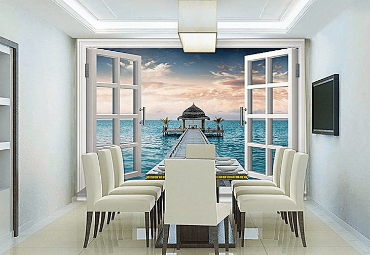 Sea Wood Bridge Wallpaper AJ Wallpaper