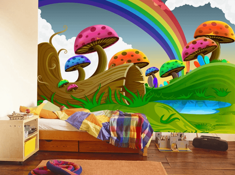 Color Mushrooms Wallpaper AJ Wallpaper