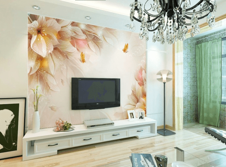 Glittery Flowers 1 Wallpaper AJ Wallpaper