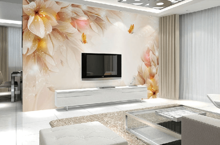 Glittery Flowers 1 Wallpaper AJ Wallpaper