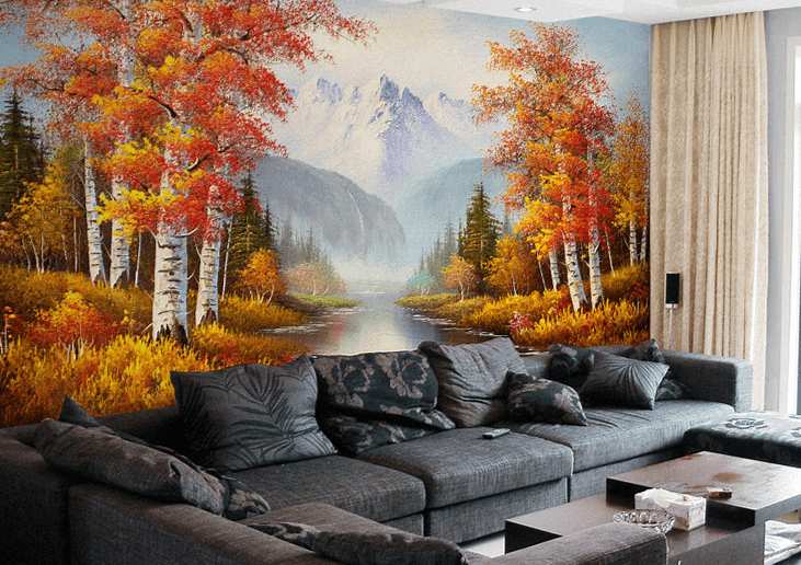 Yellow Trees Wallpaper AJ Wallpaper