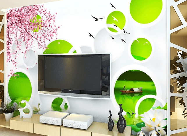 Green Circles Wallpaper AJ Wallpaper