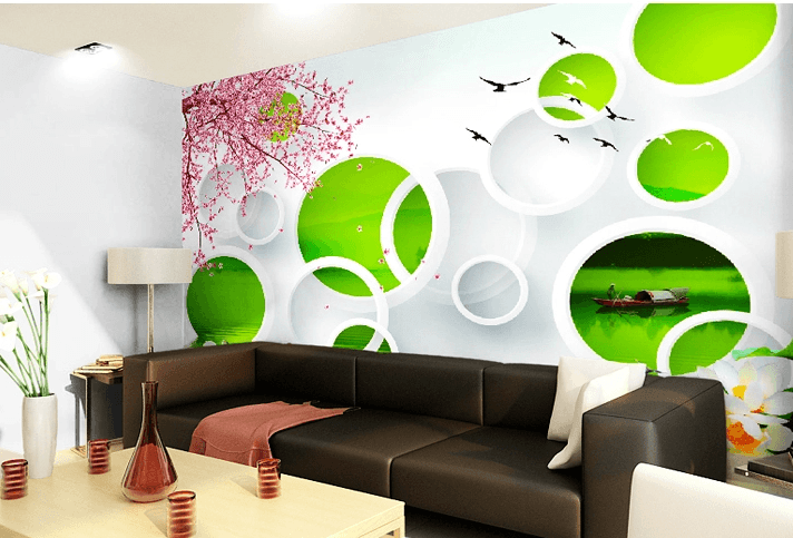 Green Circles Wallpaper AJ Wallpaper