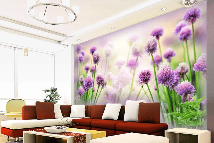 Purple Wildflowers 2 Wallpaper AJ Wallpaper