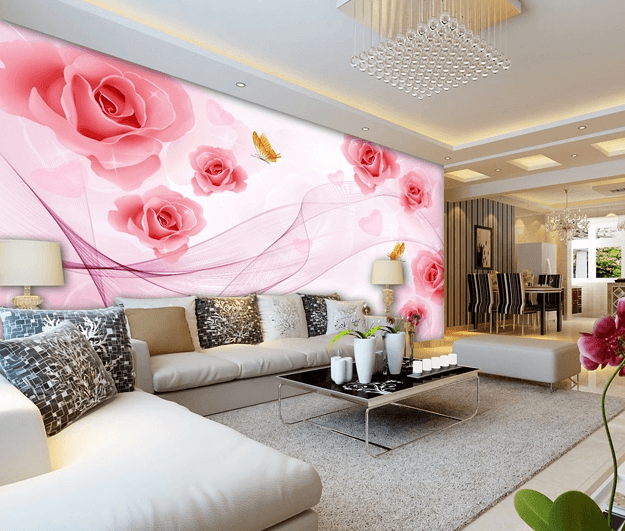 Romantic Pink Flowers 2 Wallpaper AJ Wallpaper