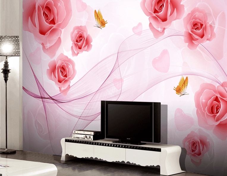 Romantic Pink Flowers 2 Wallpaper AJ Wallpaper