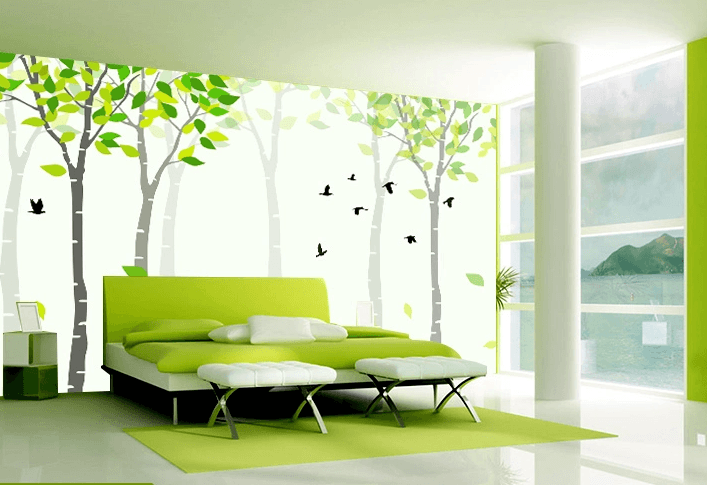 Green Young Trees Wallpaper AJ Wallpaper