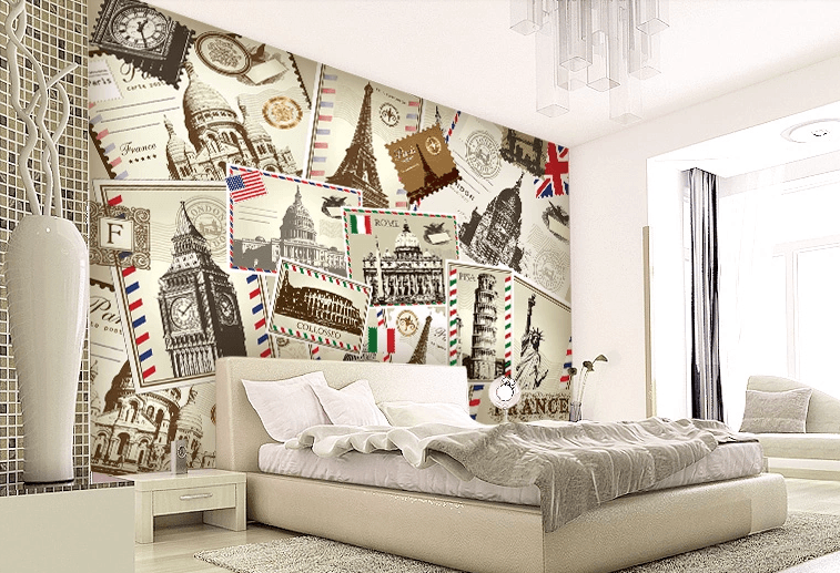 Different Countries Stamps Wallpaper AJ Wallpaper