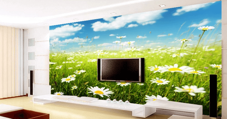 Wildflowers Bed Wallpaper AJ Wallpaper