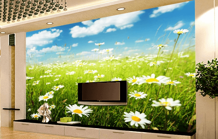 Wildflowers Bed Wallpaper AJ Wallpaper