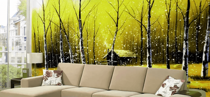 Log Cabin In Woods Wallpaper AJ Wallpaper