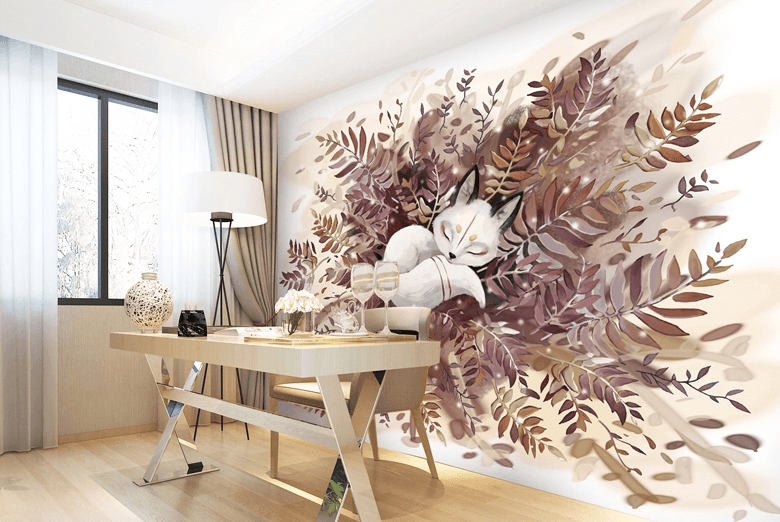 Sleeping Little Fox Wallpaper AJ Wallpaper