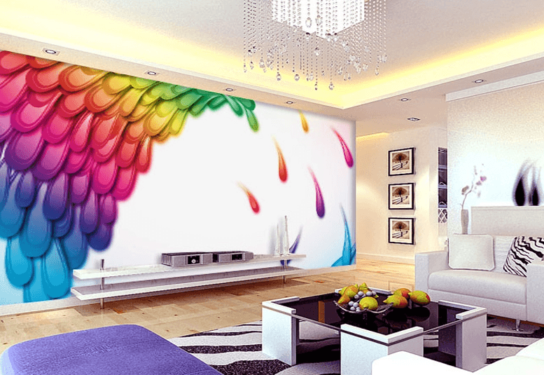 Colourful Feathers 3 Wallpaper AJ Wallpaper