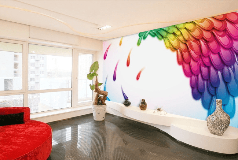 Colourful Feathers 3 Wallpaper AJ Wallpaper