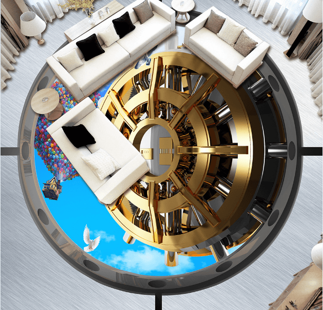 3D Sky Door Floor Mural Wallpaper AJ Wallpaper 2