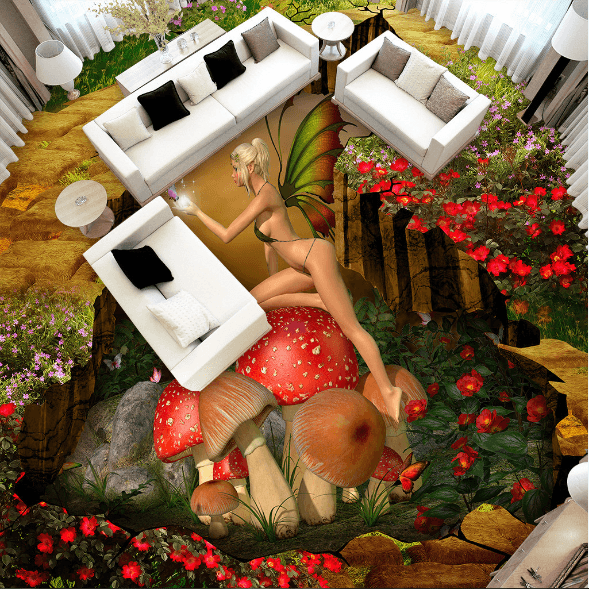 3D Elf Floor Mural Wallpaper AJ Wallpaper 2