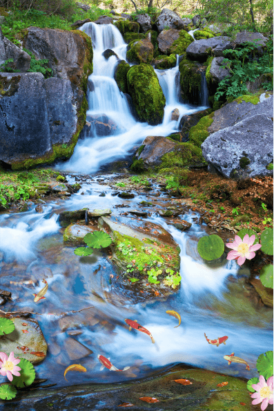 3D Running Stream Floor Mural Wallpaper AJ Wallpaper 2