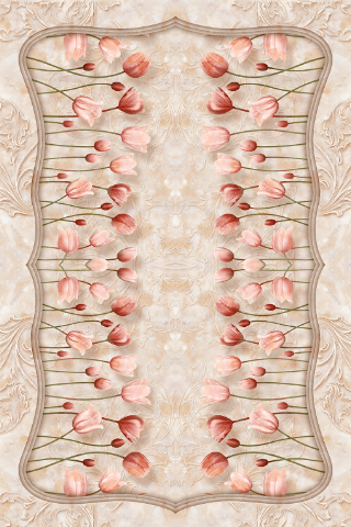 3D Tulips Floor Mural Wallpaper AJ Wallpaper 2