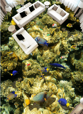 3D Seabed Floor Mural Wallpaper AJ Wallpaper 2