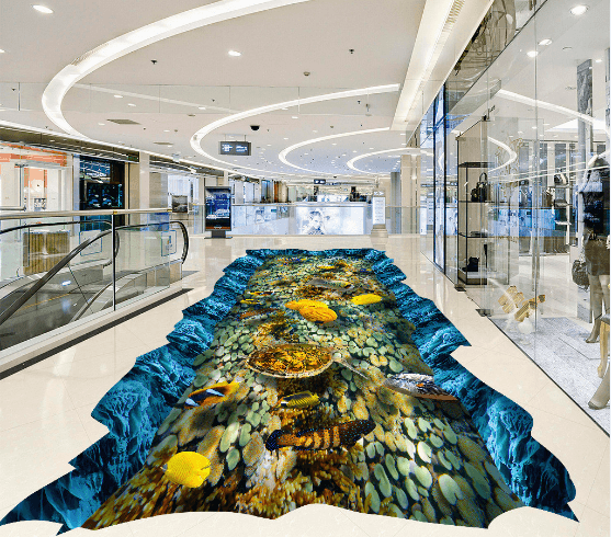 3D Small Fish Tank 092 Floor Mural Wallpaper AJ Wallpaper 2