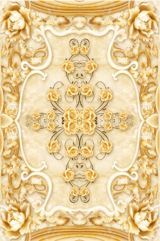 3D Peony And Rose Floor Mural Wallpaper AJ Wallpaper 2