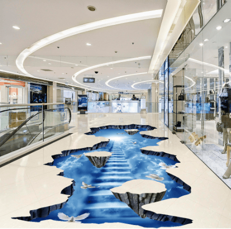 3D Ice Staircase 082 Floor Mural Wallpaper AJ Wallpaper 2
