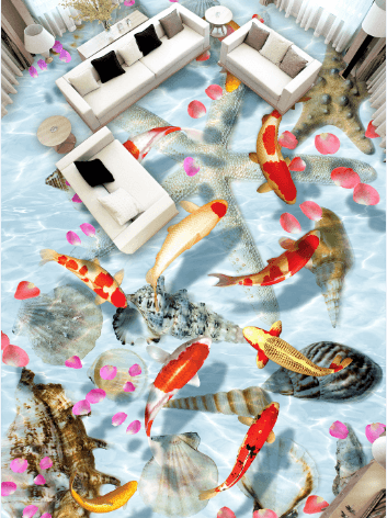 3D Shallow Beach Floor Mural Wallpaper AJ Wallpaper 2