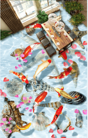 3D Shallow Beach Floor Mural Wallpaper AJ Wallpaper 2