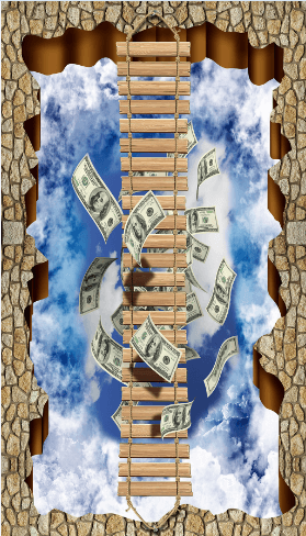 3D Sky Money Bridge Floor Mural Wallpaper AJ Wallpaper 2