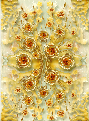3D Metal Floral Floor Mural Wallpaper AJ Wallpaper 2